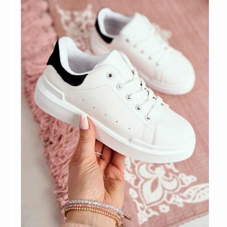 FRROCK Bílá dětská sportovní obuv pro mládež Bilbo bílý černá 2