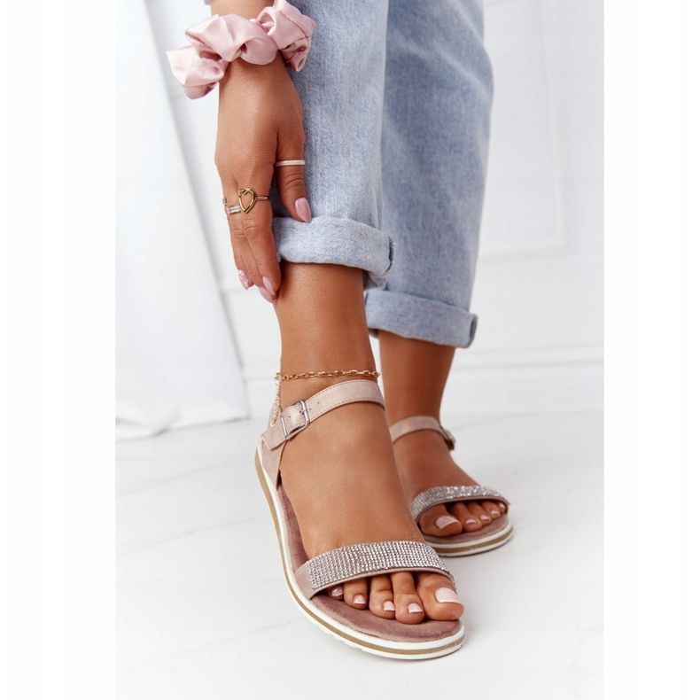 Sandály S Cubic Zirconia S.Barski 701-18 Beige béžový 1