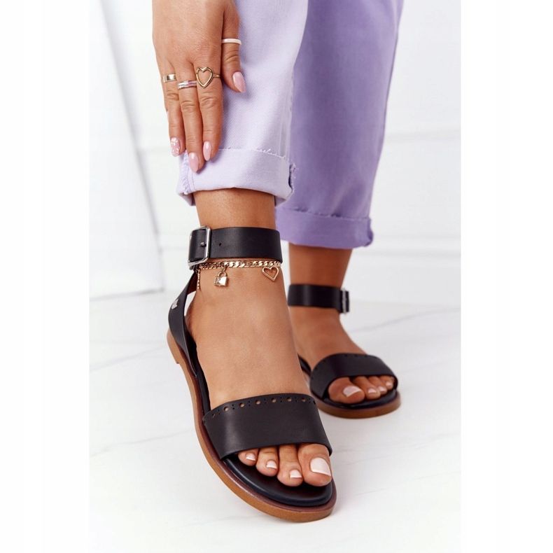 Kožené sandály Big Star HH274720 černé černá 2