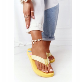 Dámské žabky Big Star HH274A055 žluté žlutá 2