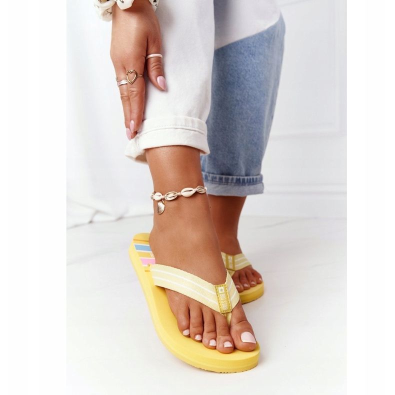 Dámské žabky Big Star HH274A055 žluté žlutá 2