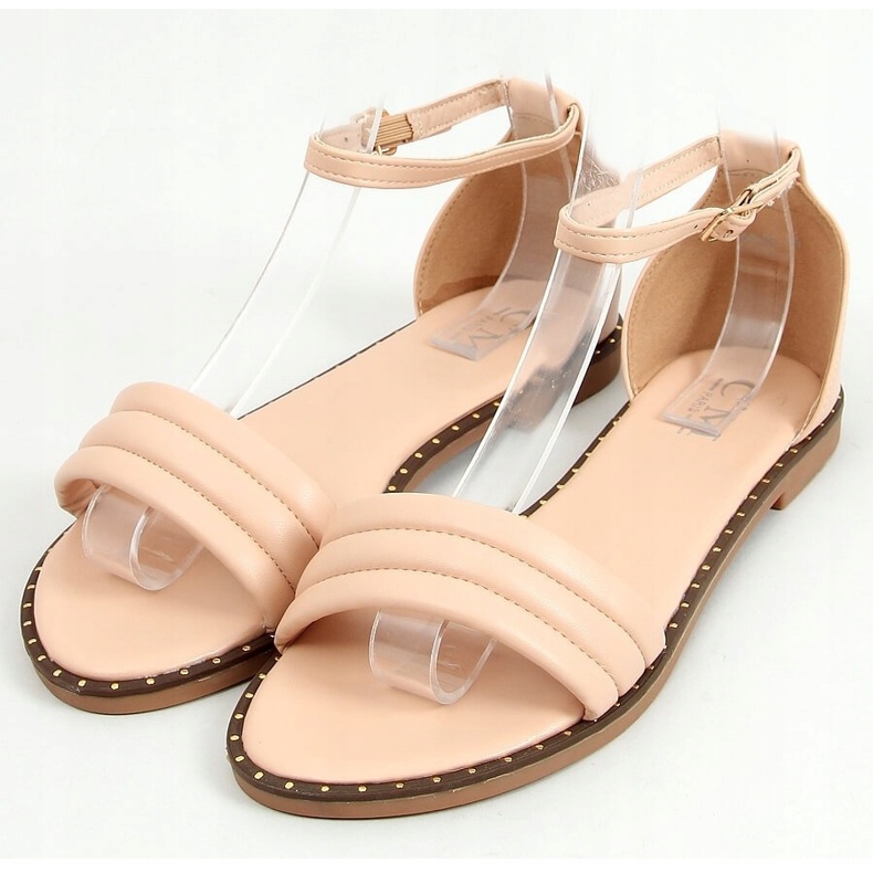 Růžové kotníkové sandály 55-93 růžový 1