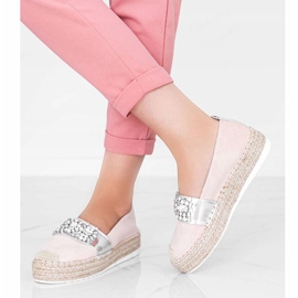 Béžové espadrilky s kameny Cher béžový stříbro 1