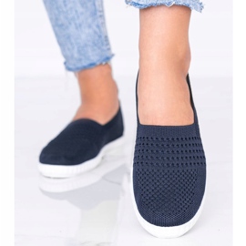 Tmavě modré tenisky Slip On prolamované Funk námořnická modř 1