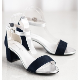 Goodin Elegantní Sandály Na Baru námořnická modrá stříbrný 1