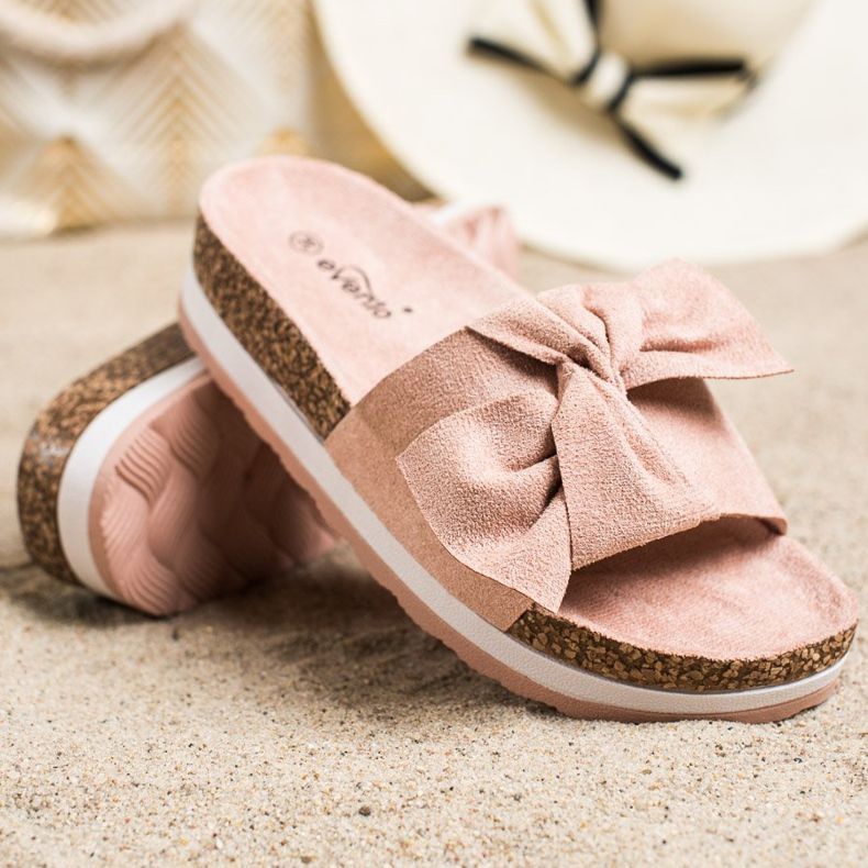 Evento Lehké pantofle na platformě růžový 1