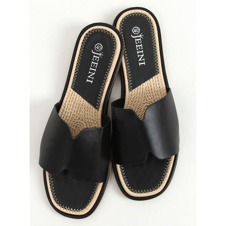 Černé dámské černé pantofle 395 Black černá 1