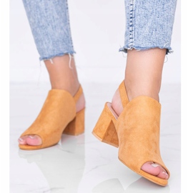 Velbloudí sandály na sloupku se svrškem Blubbery hnědý 1