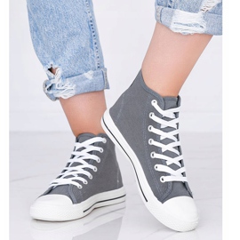 Šedé dámské tenisky Gampa kotník šedá 1