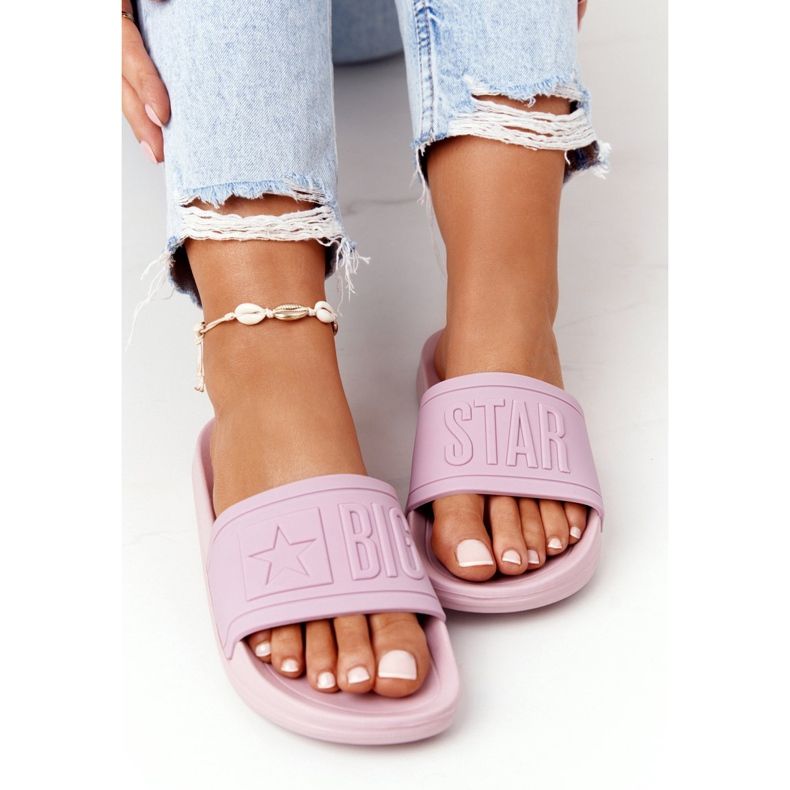 Dámské pantofle Big Star HH274A041 pudrové růžové růžový 1