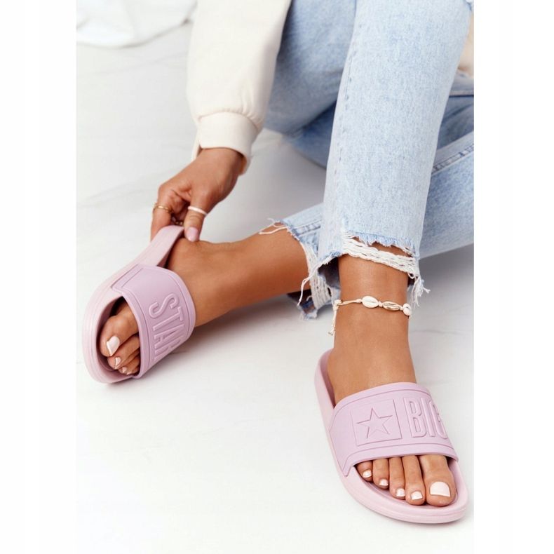 Dámské pantofle Big Star HH274A041 pudrové růžové růžový 2