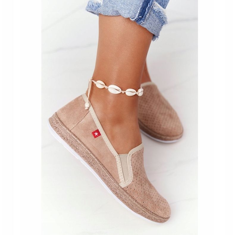 Prolamované espadrilky Big Star FF276035 béžová béžový 1
