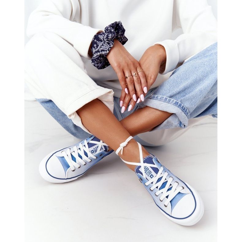 Dámské tenisky Big Star HH274129 Ombre Navy Blue bílý námořnická modř modrý 1