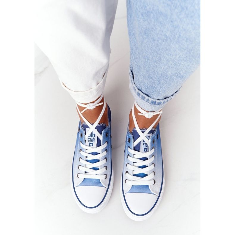 Dámské tenisky Big Star HH274129 Ombre Navy Blue bílý námořnická modř modrý 2