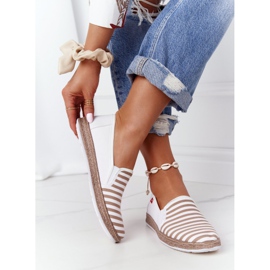 Dámské espadrilky Big Star HH276001 béžovo-bílé bílý hnědý 2