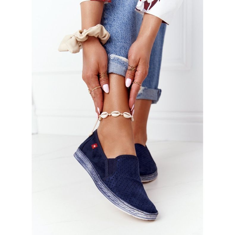 Prolamované espadrilky Big Star HH276004 Navy Blue námořnická modrá 2