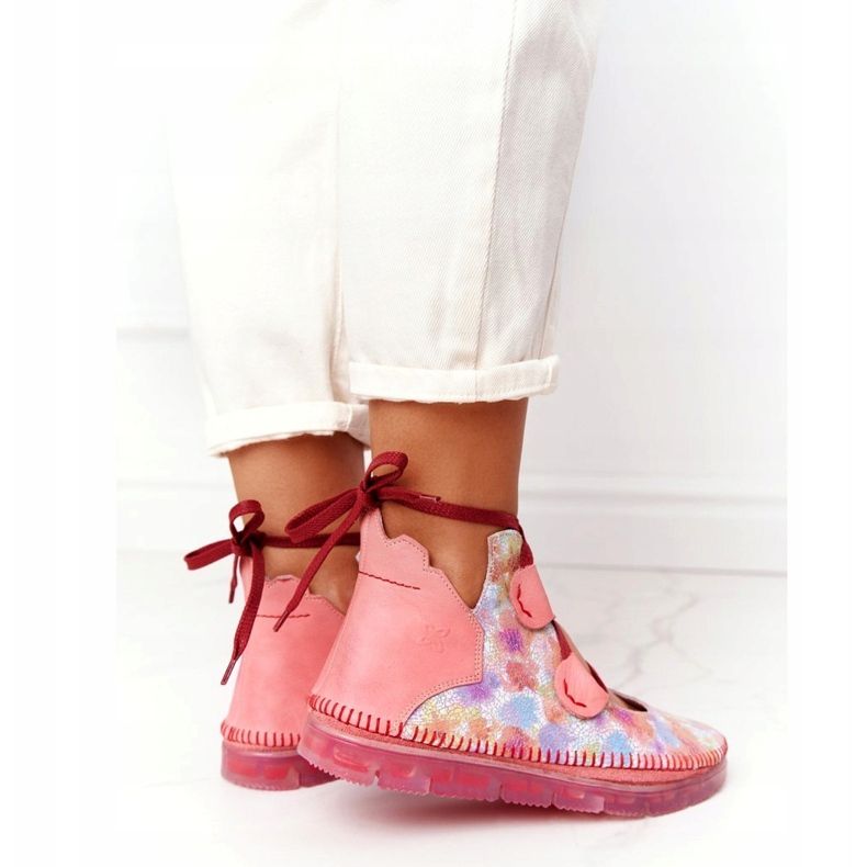 Dámské kožené boty Maciejka Pink 04457-15 modrý oranžový růžový zelená žlutá 3 Dámské kožené boty Maciejka Pink 04457-15 modrý oranžový růžový zelená žlutá 3