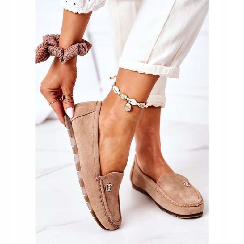 PS1 Dámské semišové mokasíny světle hnědé Madelyn béžový 2