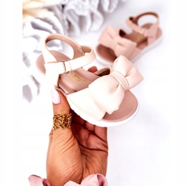 FR1 Dětské sandály s mašlí Pink Abbie růžový 3