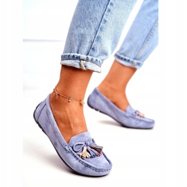 Evento Dámské mokasíny semišové 20PB35-2003 Blue Donna Mia modrý 3