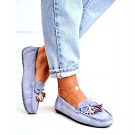 Evento Dámské mokasíny semišové 20PB35-2003 Blue Donna Mia modrý 5