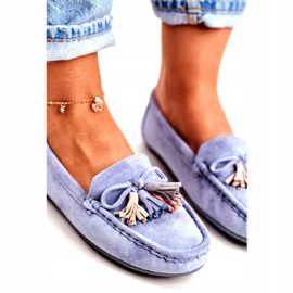 Evento Dámské mokasíny semišové 20PB35-2003 Blue Donna Mia modrý 6