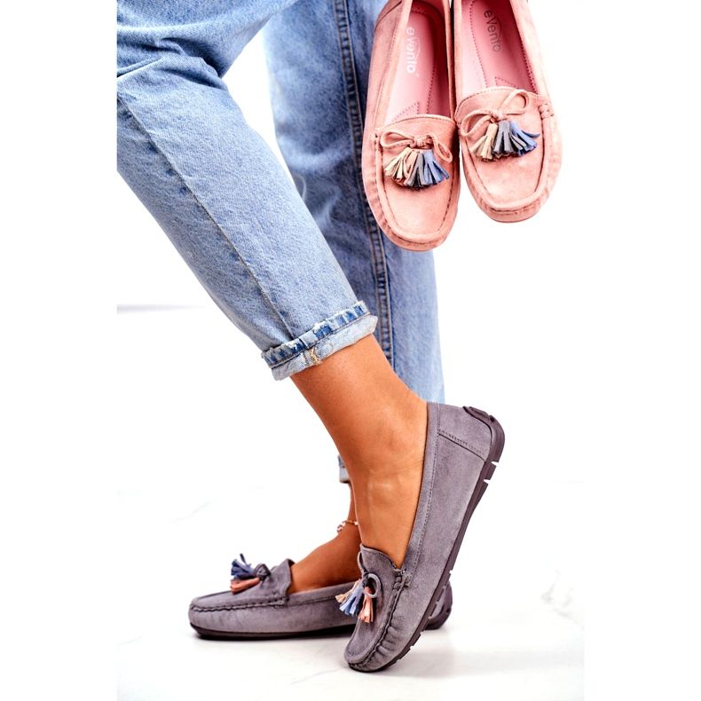 Evento Dámské mokasíny semišové 20PB35-2003 Blue Donna Mia modrý 1