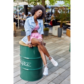 PS1 Dámské tenisky s logem v bílo-růžové volno bílý růžový 2 PS1 Dámské tenisky s logem v bílo-růžové volno bílý růžový 2