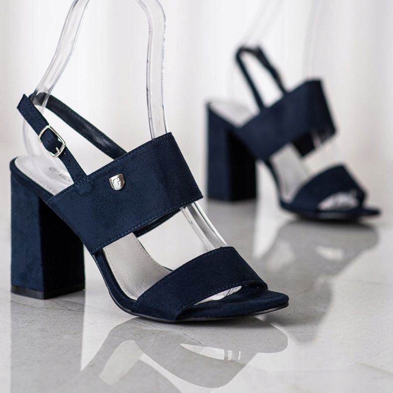 Goodin Sandály Na Širokém Baru modrý 1