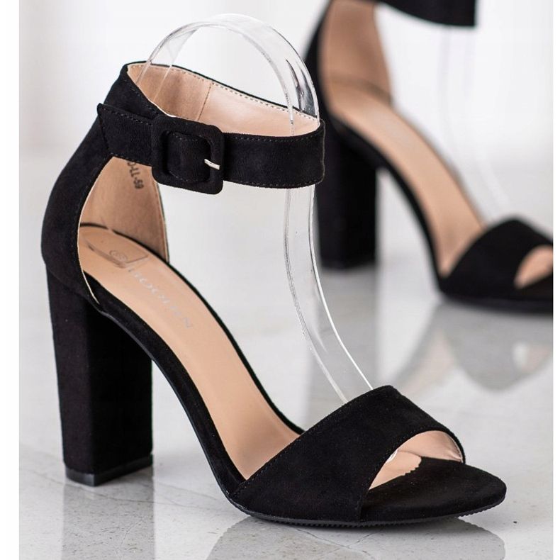 Goodin Černé Sandály Na Vysokém Postu černá 1