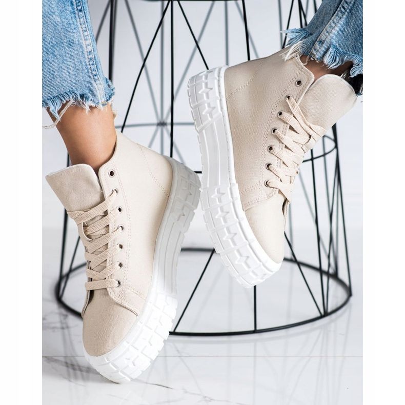 Goodin Vysoce módní tenisky béžový 1