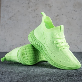 SHELOVET Zelené textilní tenisky zelená 1