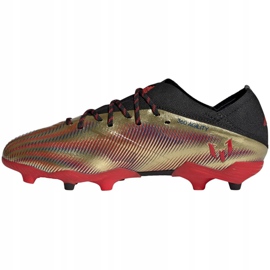 Kopačky Adidas Nemeziz Messi.1 Fg Jr FY0806 oranžová, zlatá zlatý 2