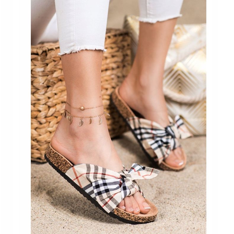 Bona Pantofle S Kostkovanou Mašlí vícebarevný 1