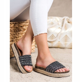 Groto Gogo Černé pantofle s cvočky černá 1