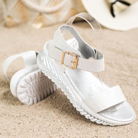 Groto Gogo Sandály Na Platformě S Třpytkami bílý 1