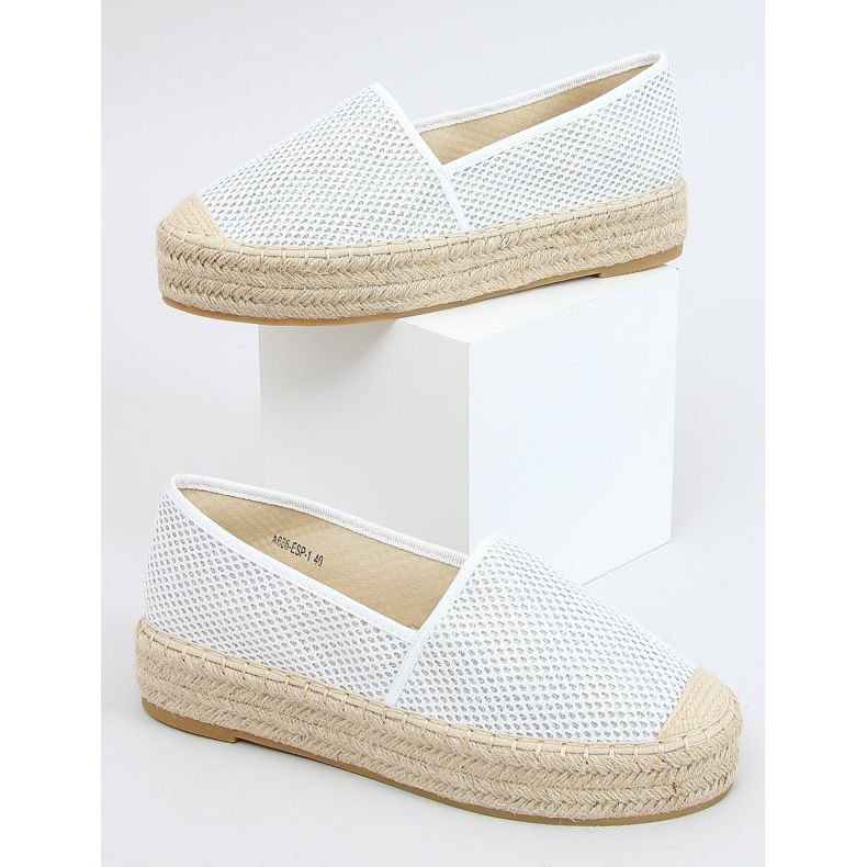 Bílé dámské espadrilky A666-ESP-1 White bílý 1