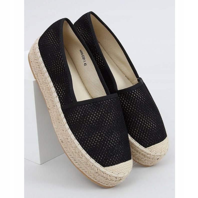 Černé dámské espadrilky A666-ESP-1 Black černá 1
