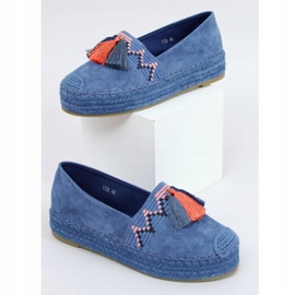 Modré espadrilky s modrými třásněmi 1