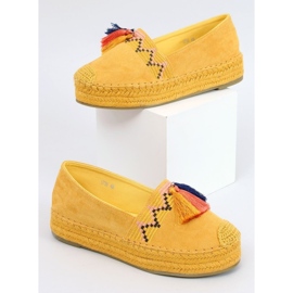 Medové třásně espadrilky 1735 žluté žluť 1
