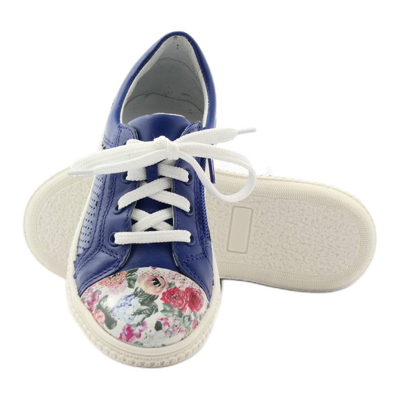 Dívčí boty květiny Bartek 15524 bílý fialová modrý růžový zelený 3
