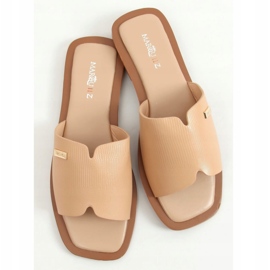 Dámské béžové pantofle 3526 Camel béžový 1