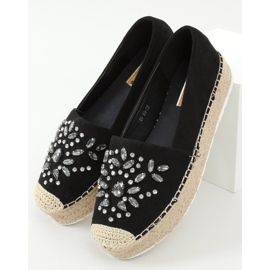 RC-96 Black Espadrilles s kameny černá 1