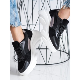 Seastar Černé tenisky na platformě černý 2