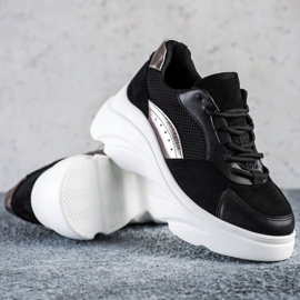 Seastar Černé tenisky na platformě černý 1