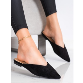 Seastar Pantofle Spitz Suede černý 2