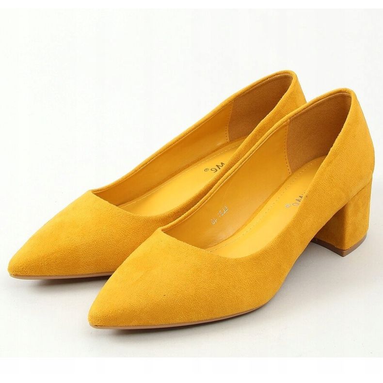 Lodičky na nízkém podpatku LL81 Yellow med žluť 1