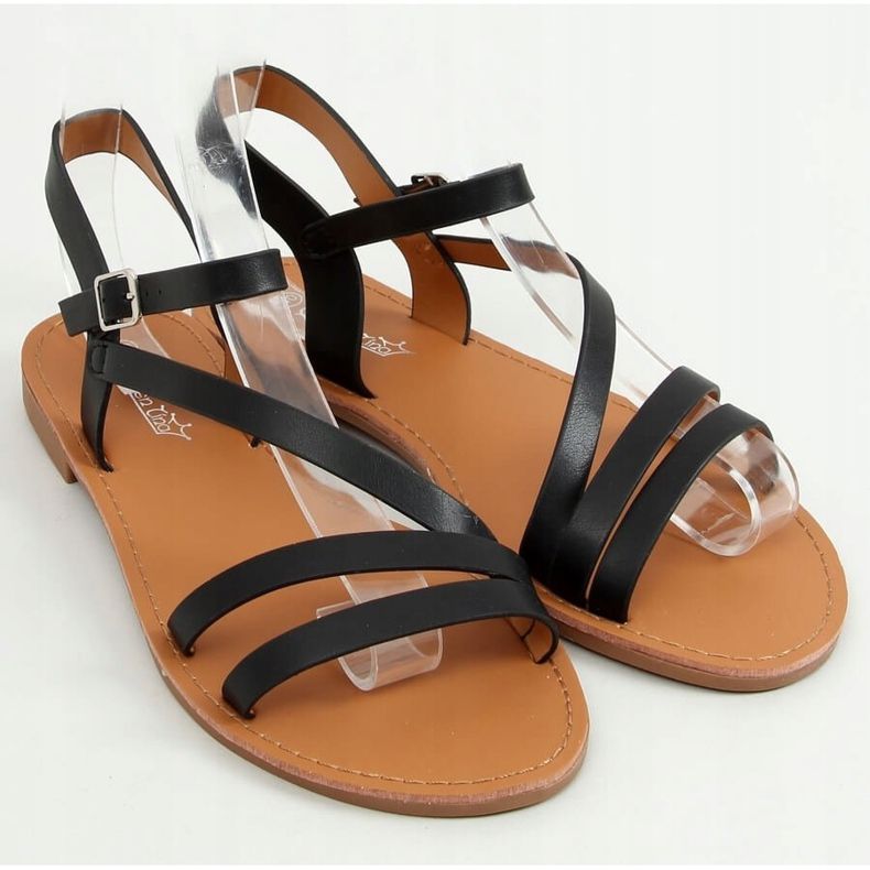 Černé dámské sandály BH1651-SD Black černý 1