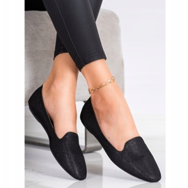 Super Mode Třpytivé balerínky černá 1
