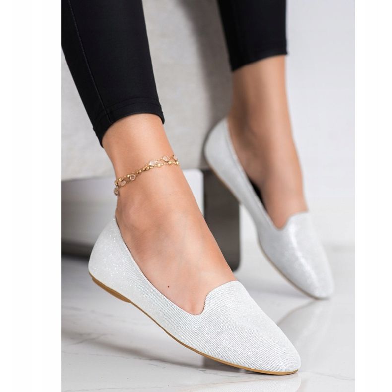 Super Mode Třpytivé balerínky stříbro 1